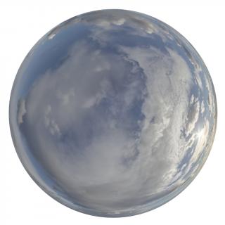 HDRi Skydome of Blue Clouded Sky 16K